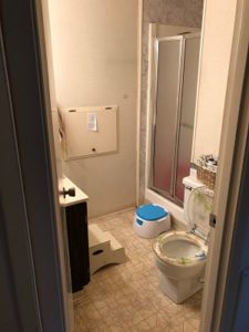 Basement bathroom remodel with new shower