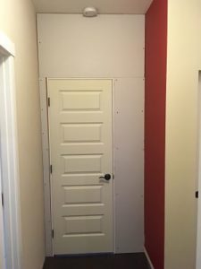 5 panel primed door new wall